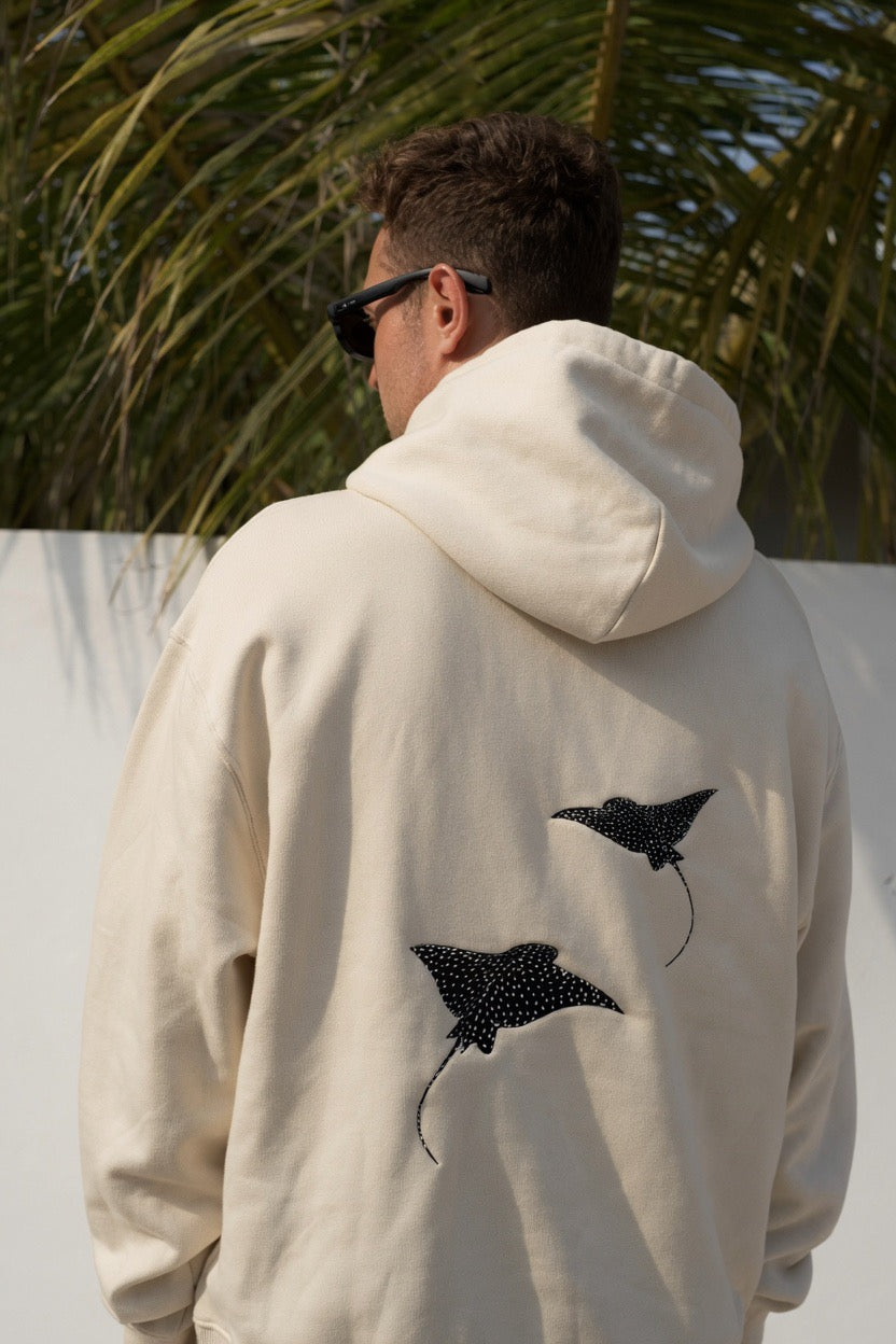 Hoodie Cream As Free As The Ocean