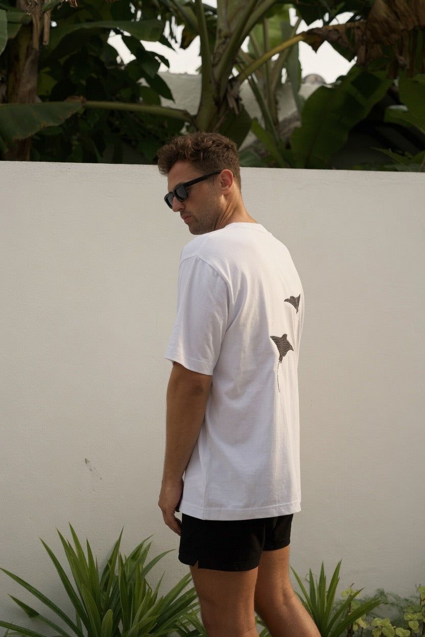 T-shirt White As Free As the Ocean
