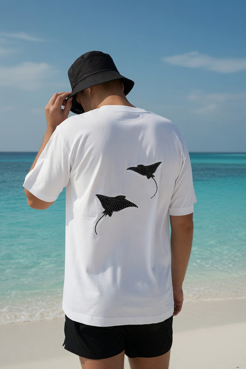 T-shirt White As Free As the Ocean